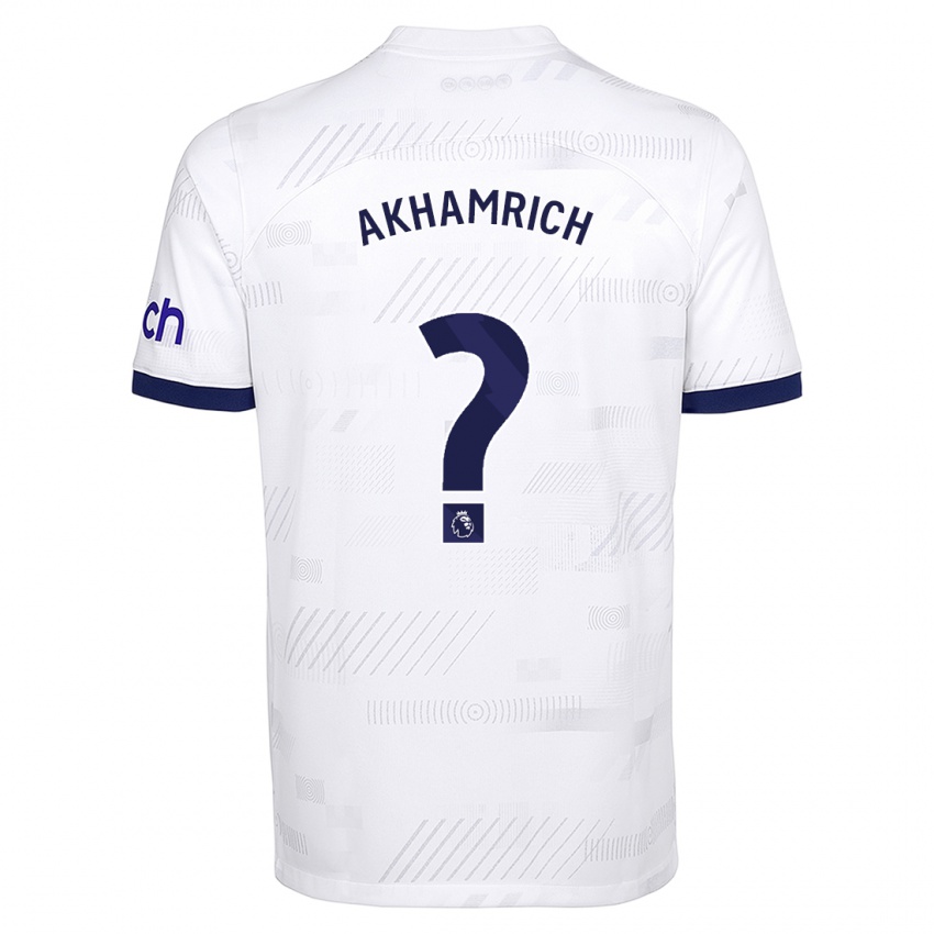 Niño Camiseta Yusuf Akhamrich #0 Blanco 1ª Equipación 2023/24 La Camisa Perú