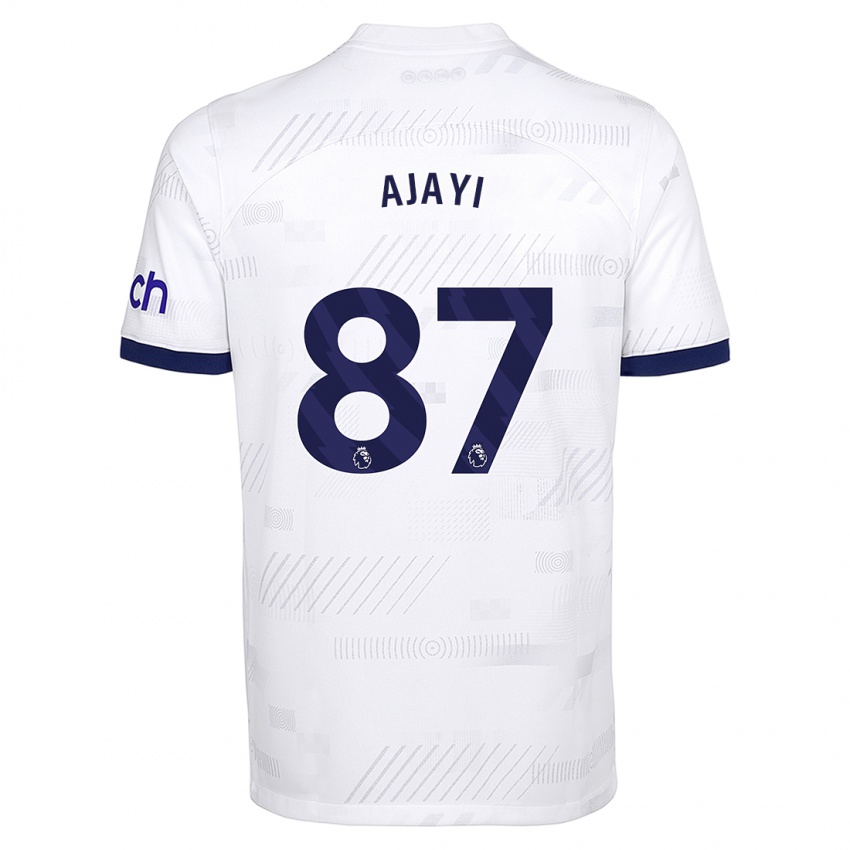 Niño Camiseta Damola Ajayi #87 Blanco 1ª Equipación 2023/24 La Camisa Perú