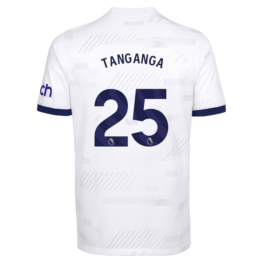 Niño Camiseta Japhet Tanganga #25 Blanco 1ª Equipación 2023/24 La Camisa Perú