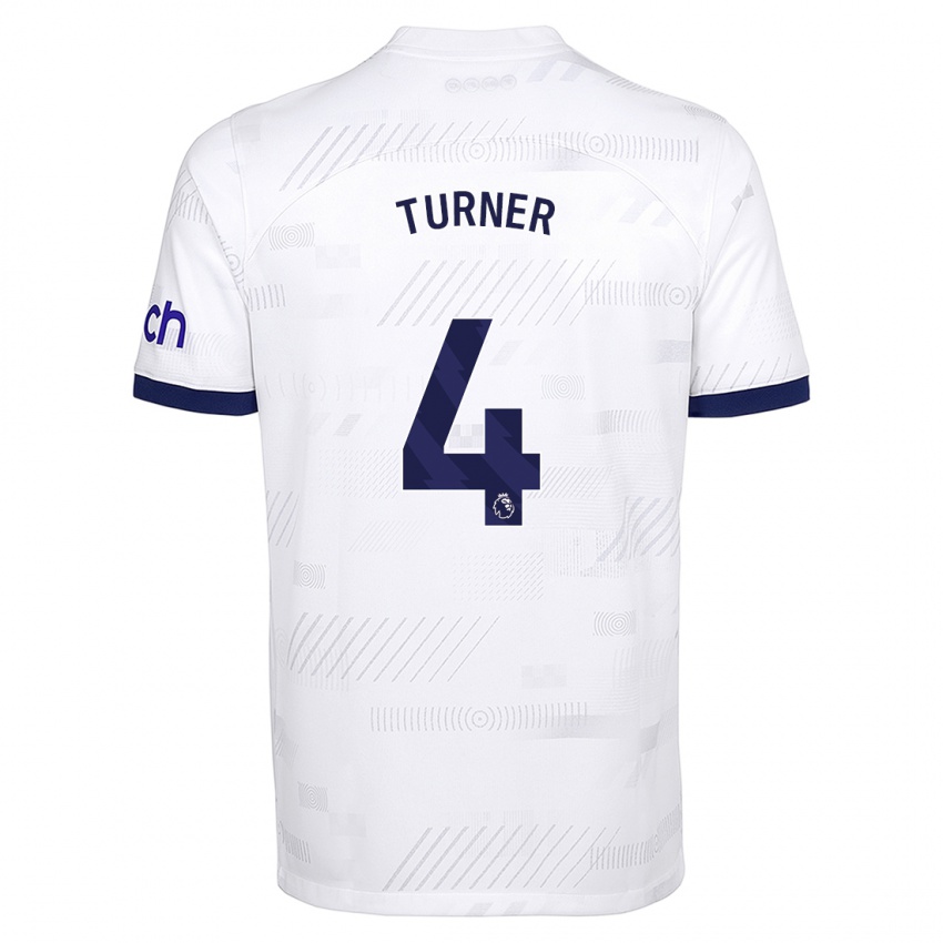 Niño Camiseta Amy Turner #4 Blanco 1ª Equipación 2023/24 La Camisa Perú