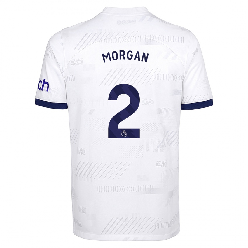 Niño Camiseta Esther Morgan #2 Blanco 1ª Equipación 2023/24 La Camisa Perú