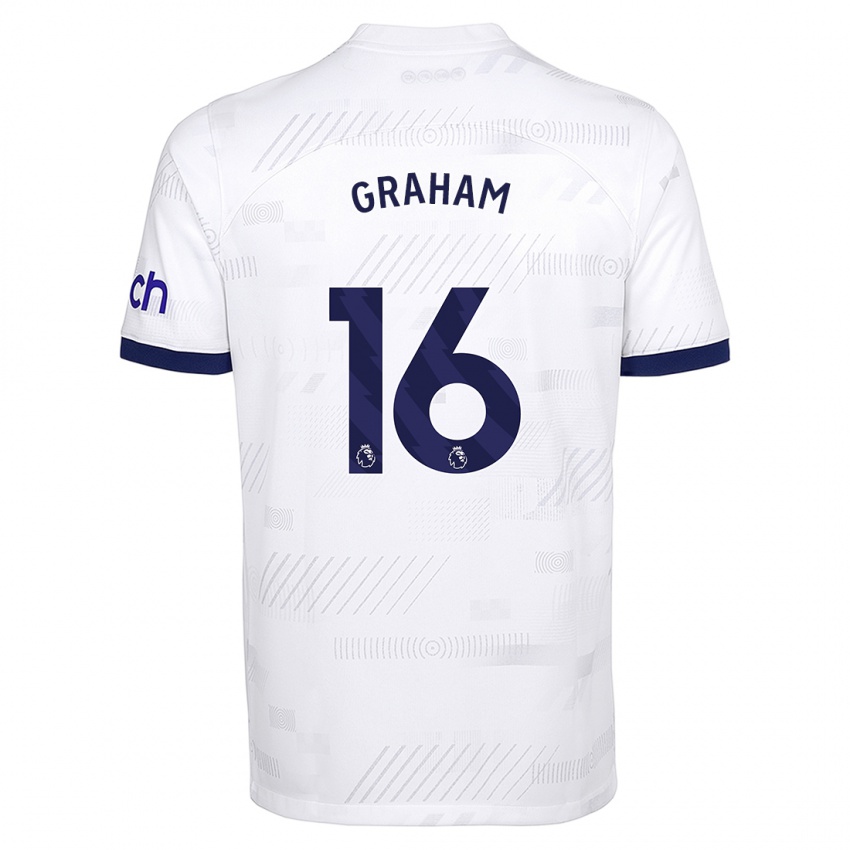 Niño Camiseta Kit Graham #16 Blanco 1ª Equipación 2023/24 La Camisa Perú