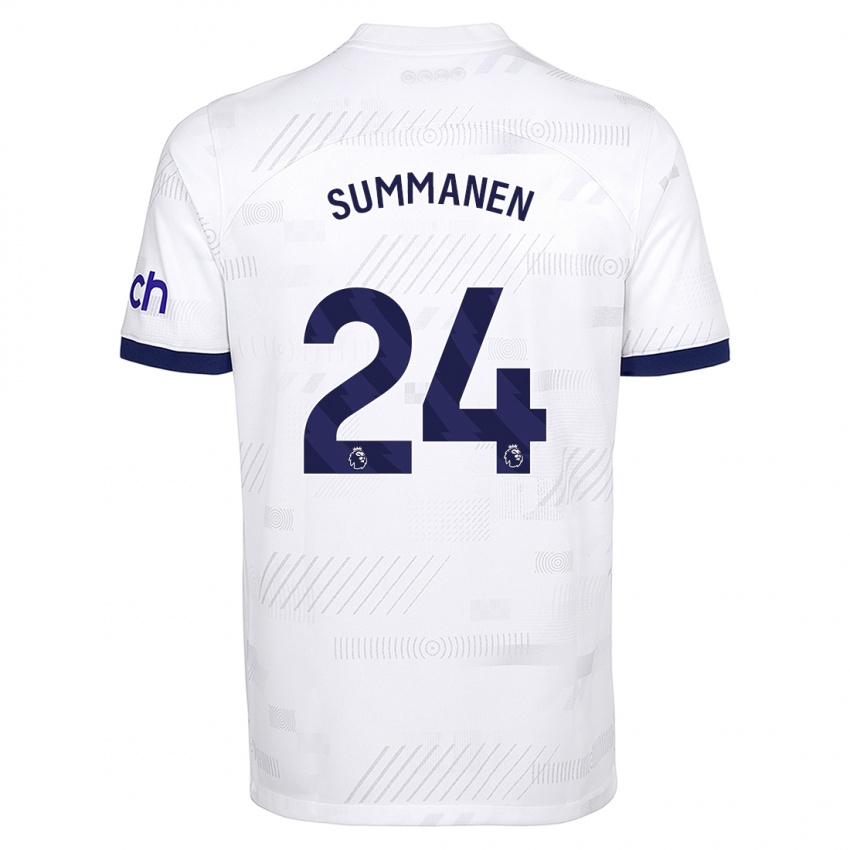 Niño Camiseta Eveliina Summanen #24 Blanco 1ª Equipación 2023/24 La Camisa Perú