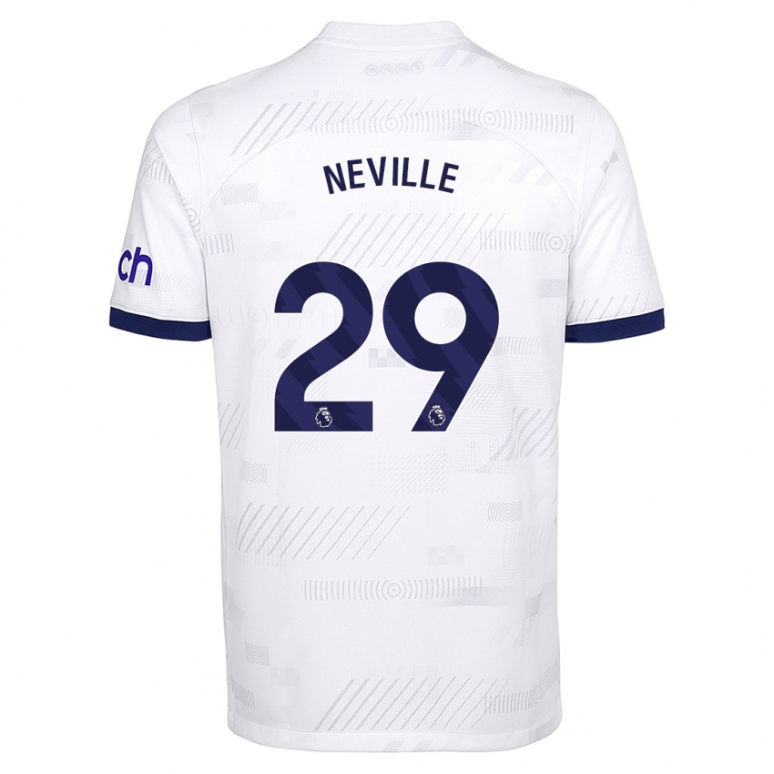 Niño Camiseta Ashleigh Neville #29 Blanco 1ª Equipación 2023/24 La Camisa Perú