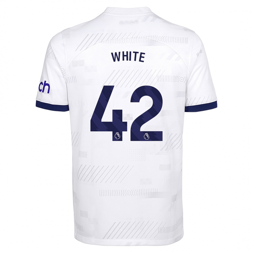 Niño Camiseta Harvey White #42 Blanco 1ª Equipación 2023/24 La Camisa Perú