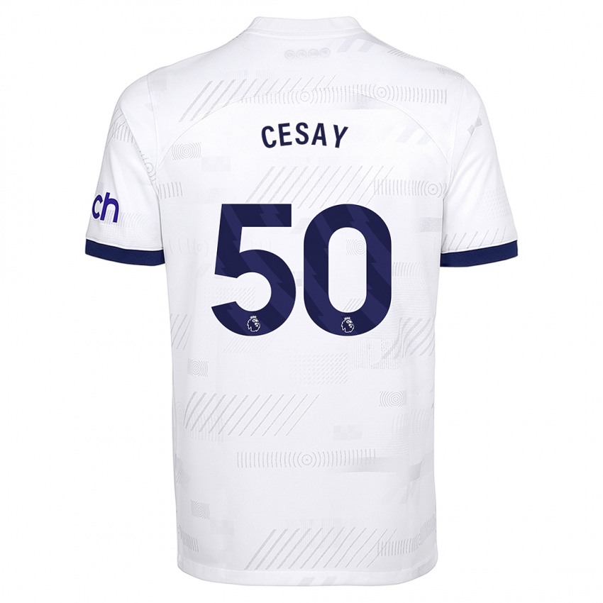 Niño Camiseta Kallum Cesay #50 Blanco 1ª Equipación 2023/24 La Camisa Perú