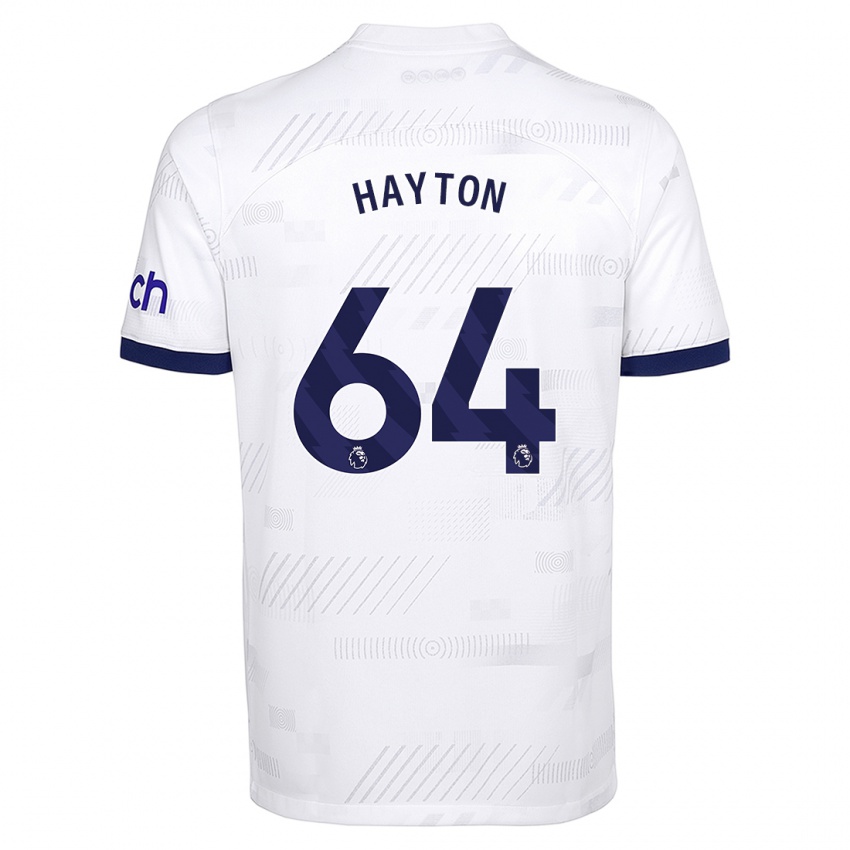 Niño Camiseta Adam Hayton #64 Blanco 1ª Equipación 2023/24 La Camisa Perú