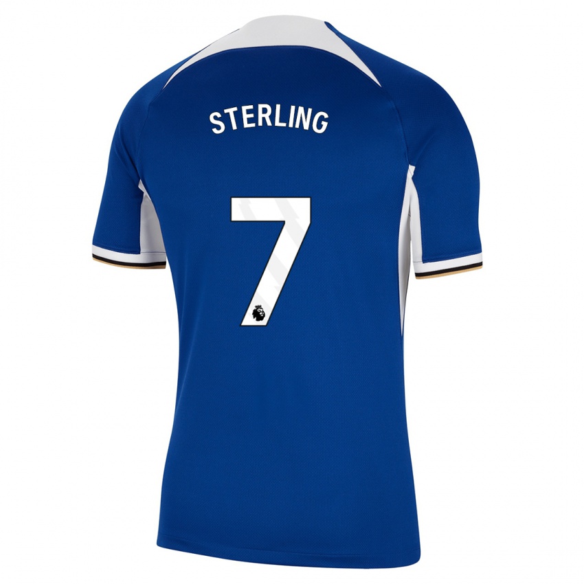 Niño Camiseta Raheem Sterling #7 Azul 1ª Equipación 2023/24 La Camisa Perú