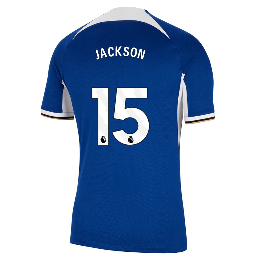 Niño Camiseta Nicolas Jackson #15 Azul 1ª Equipación 2023/24 La Camisa Perú