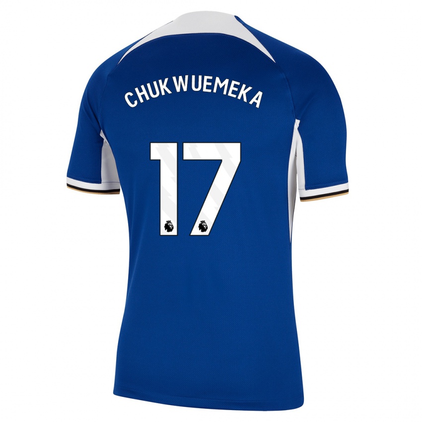 Niño Camiseta Carney Chukwuemeka #17 Azul 1ª Equipación 2023/24 La Camisa Perú