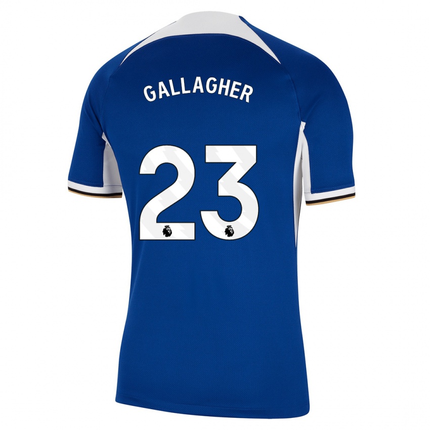 Niño Camiseta Conor Gallagher #23 Azul 1ª Equipación 2023/24 La Camisa Perú