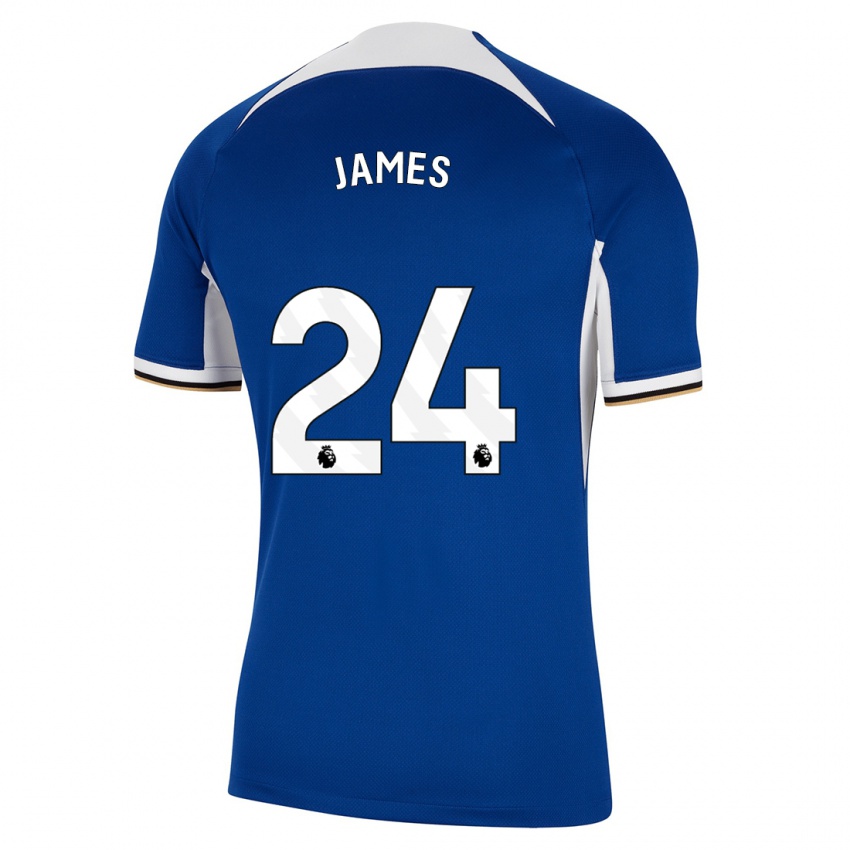 Niño Camiseta Reece James #24 Azul 1ª Equipación 2023/24 La Camisa Perú