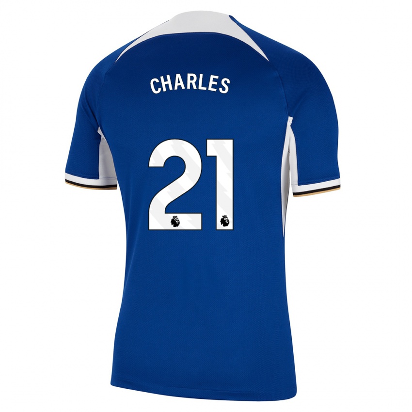 Niño Camiseta Niamh Charles #21 Azul 1ª Equipación 2023/24 La Camisa Perú