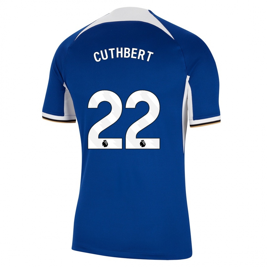 Niño Camiseta Erin Cuthbert #22 Azul 1ª Equipación 2023/24 La Camisa Perú