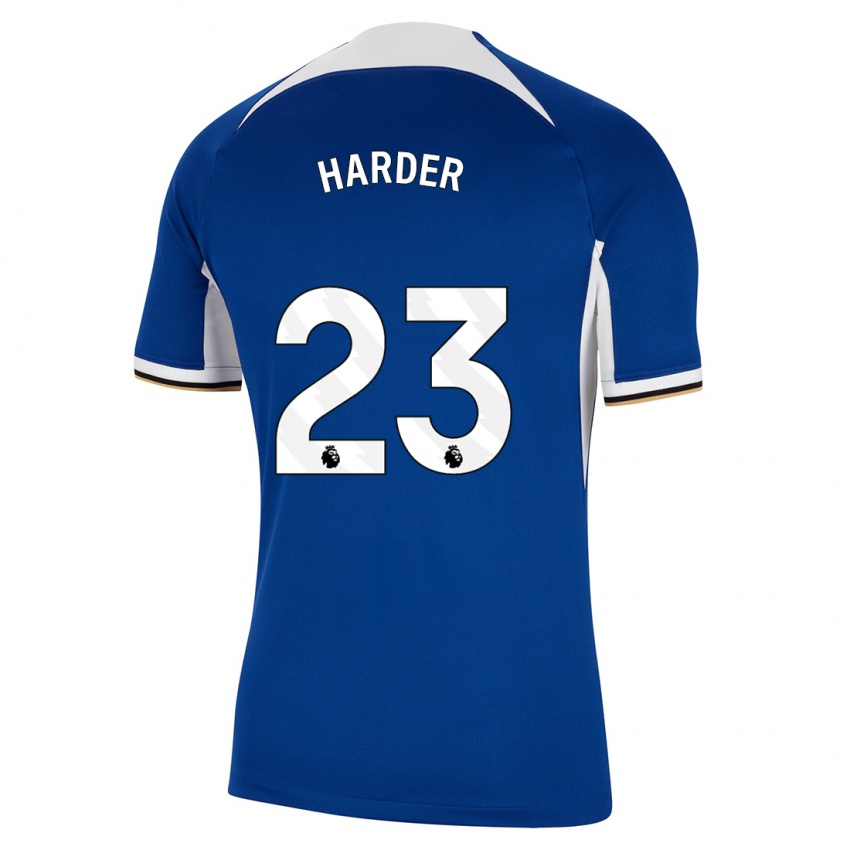 Niño Camiseta Pernille Harder #23 Azul 1ª Equipación 2023/24 La Camisa Perú