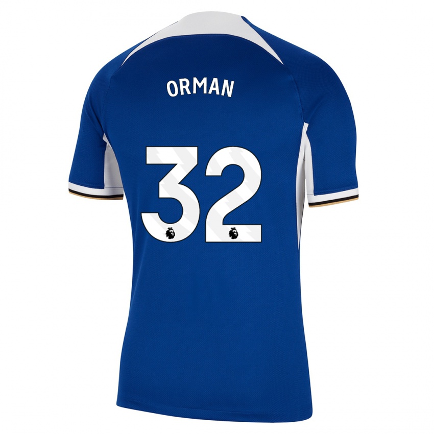 Niño Camiseta Emily Orman #32 Azul 1ª Equipación 2023/24 La Camisa Perú