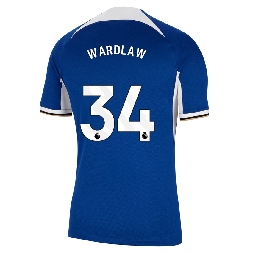 Niño Camiseta Charlotte Wardlaw #34 Azul 1ª Equipación 2023/24 La Camisa Perú