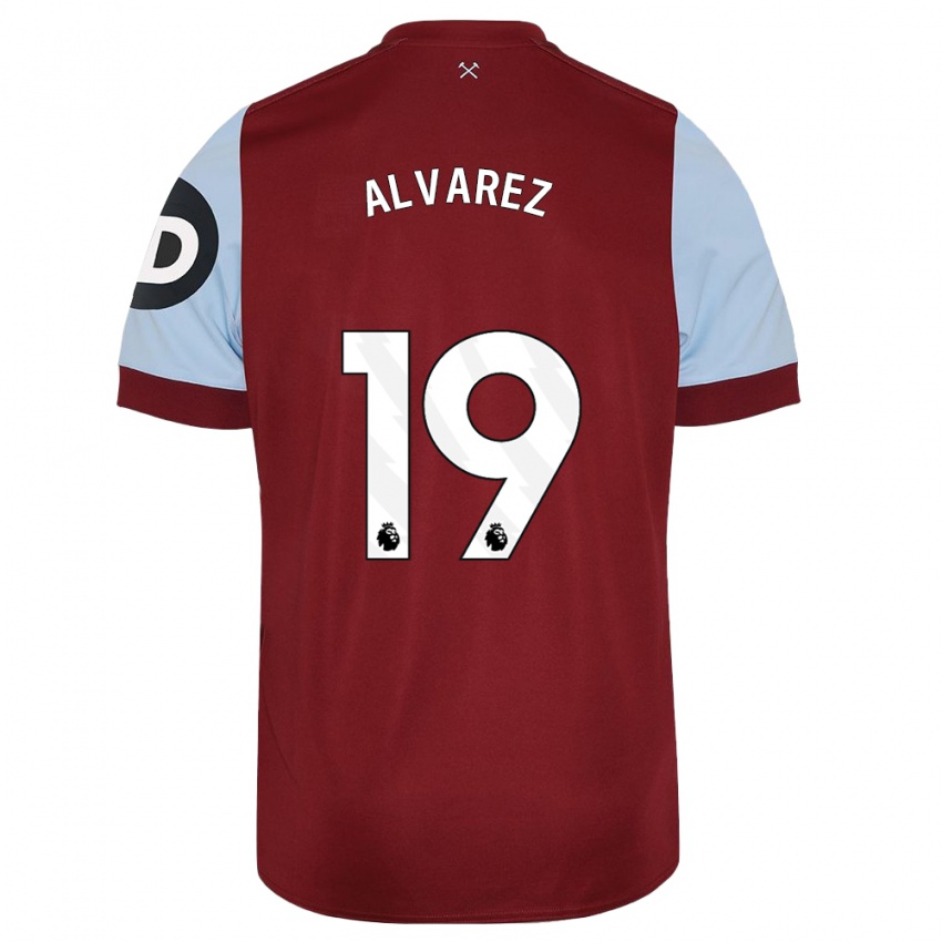 Niño Camiseta Edson Alvarez #19 Granate 1ª Equipación 2023/24 La Camisa Perú