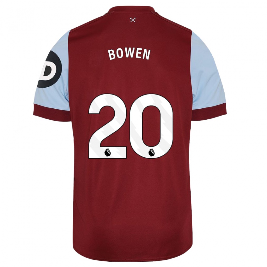 Niño Camiseta Jarrod Bowen #20 Granate 1ª Equipación 2023/24 La Camisa Perú