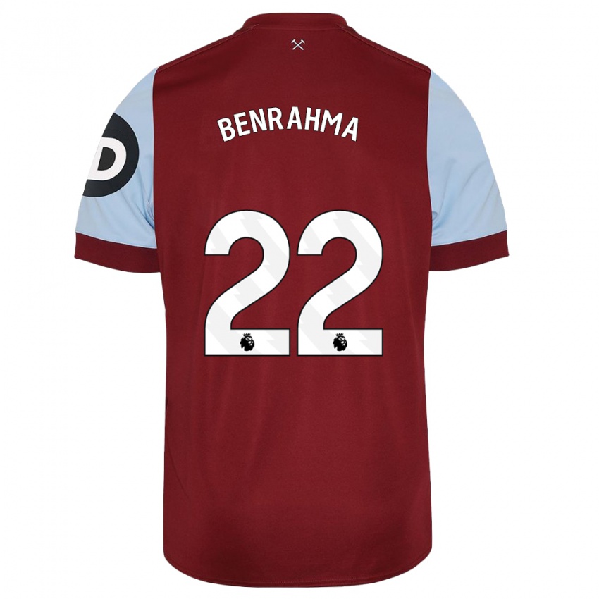 Niño Camiseta Said Benrahma #22 Granate 1ª Equipación 2023/24 La Camisa Perú