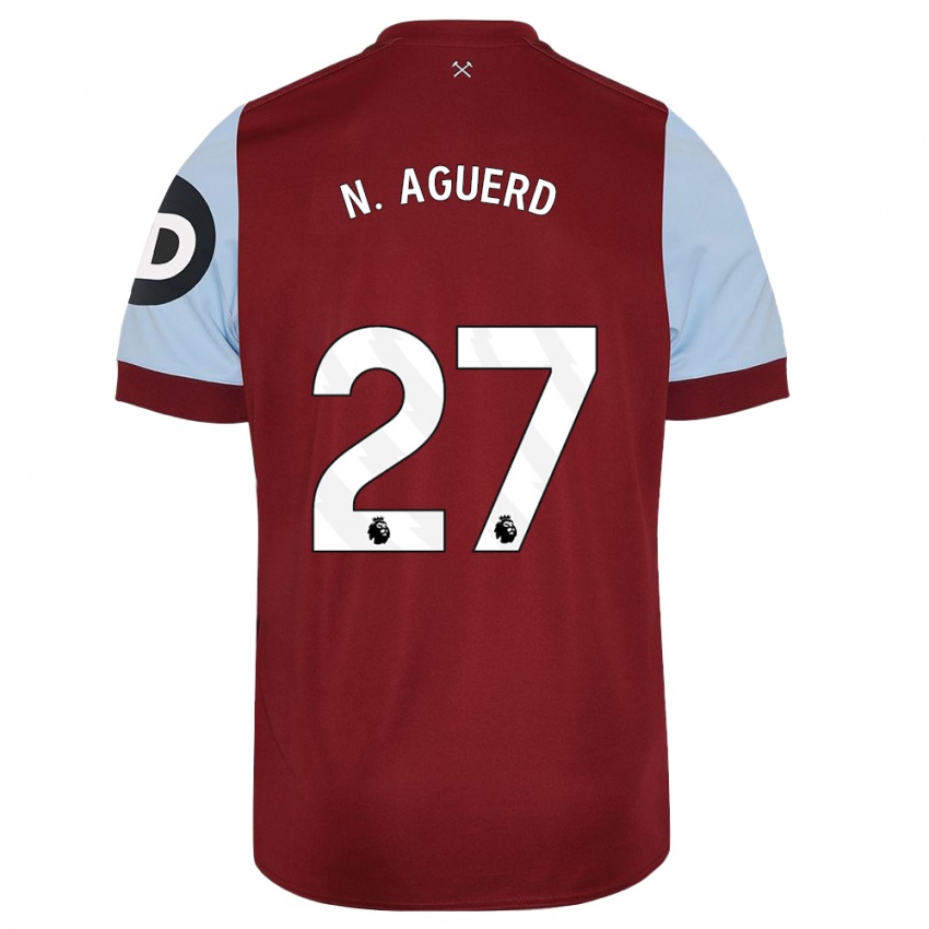 Niño Camiseta Nayef Aguerd #27 Granate 1ª Equipación 2023/24 La Camisa Perú