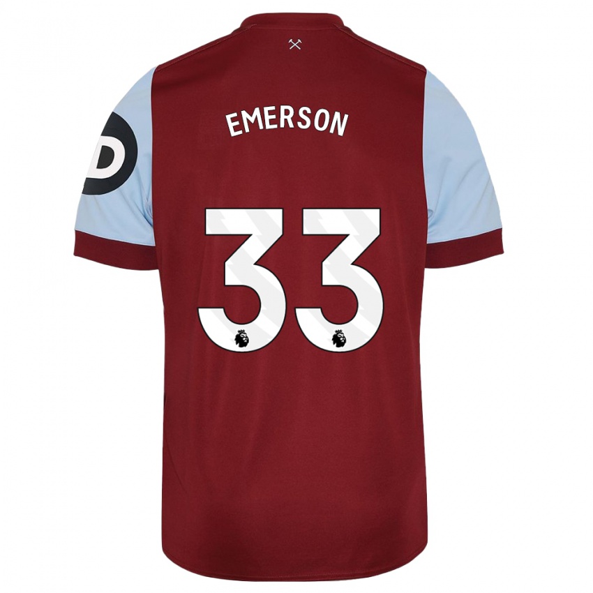 Niño Camiseta Emerson Palmieri #33 Granate 1ª Equipación 2023/24 La Camisa Perú