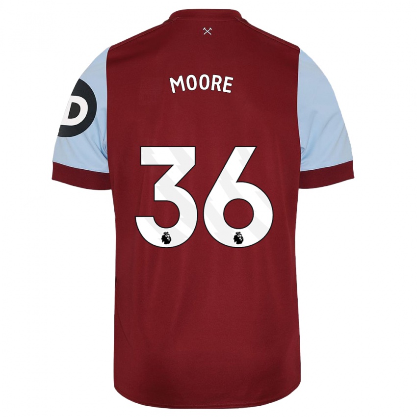 Niño Camiseta Sean Moore #36 Granate 1ª Equipación 2023/24 La Camisa Perú