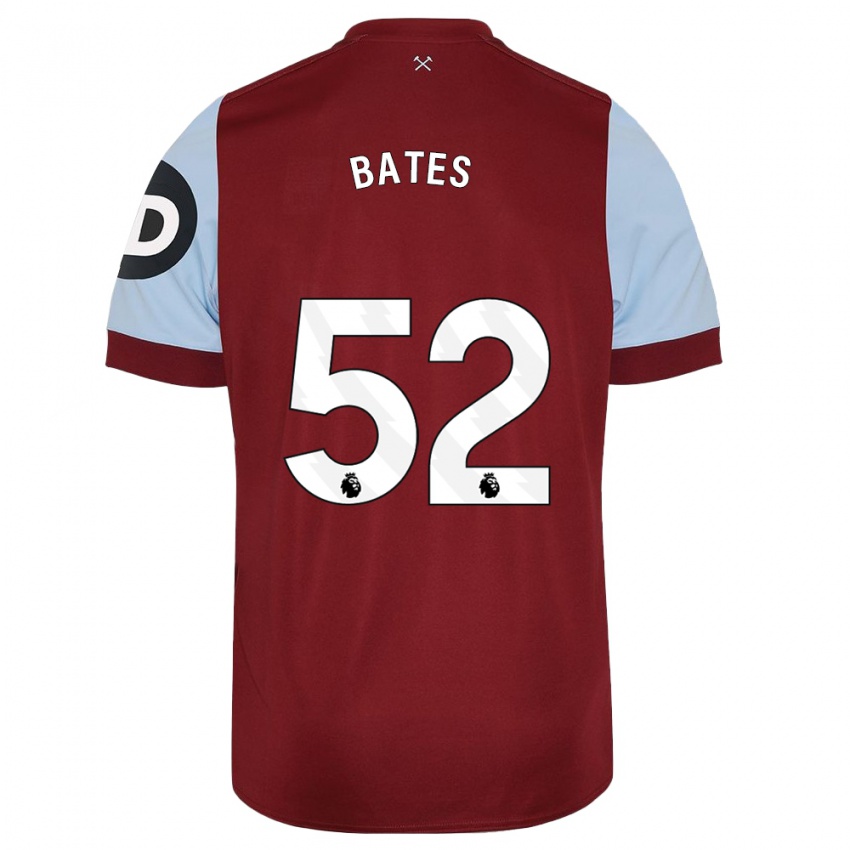 Niño Camiseta Billy Bates #52 Granate 1ª Equipación 2023/24 La Camisa Perú