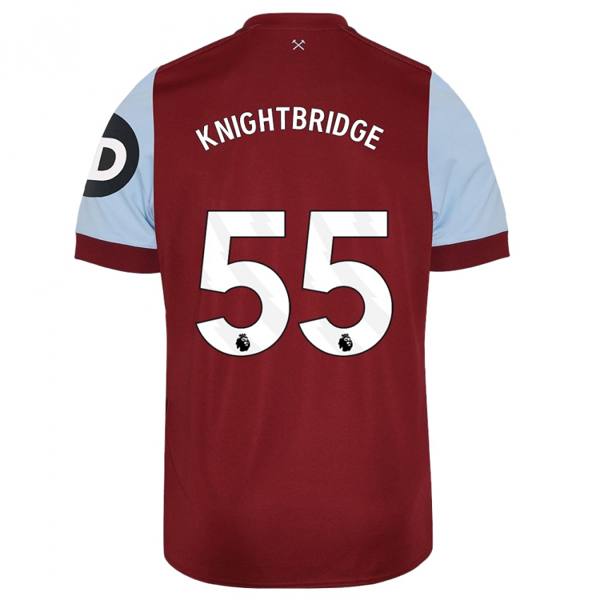 Niño Camiseta Jacob Knightbridge #55 Granate 1ª Equipación 2023/24 La Camisa Perú