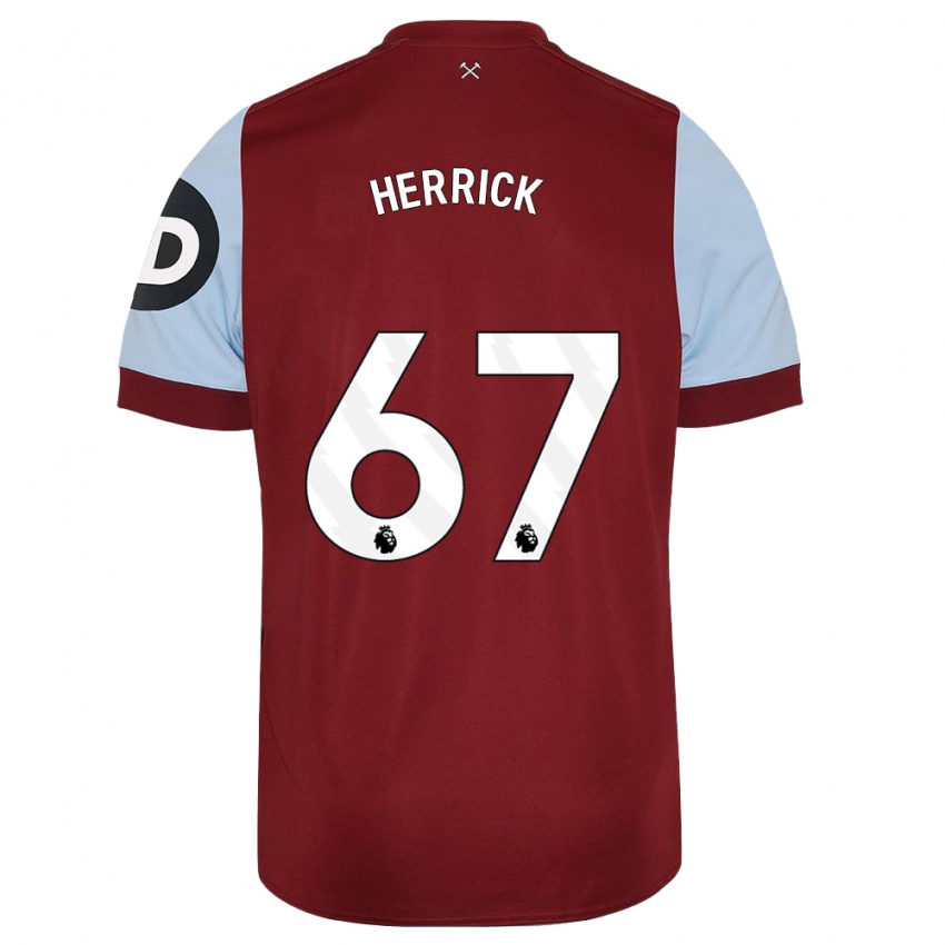 Niño Camiseta Finlay Herrick #67 Granate 1ª Equipación 2023/24 La Camisa Perú