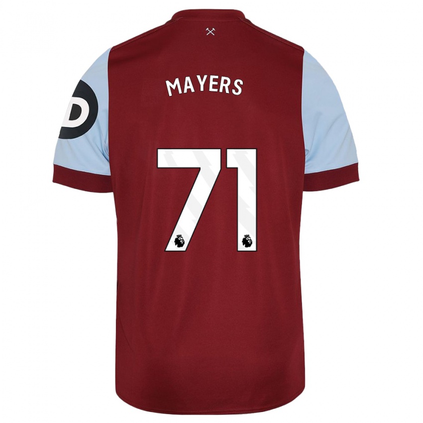 Niño Camiseta Ezra Mayers #71 Granate 1ª Equipación 2023/24 La Camisa Perú