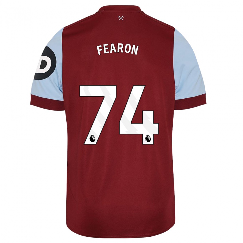 Niño Camiseta Preston Fearon #74 Granate 1ª Equipación 2023/24 La Camisa Perú