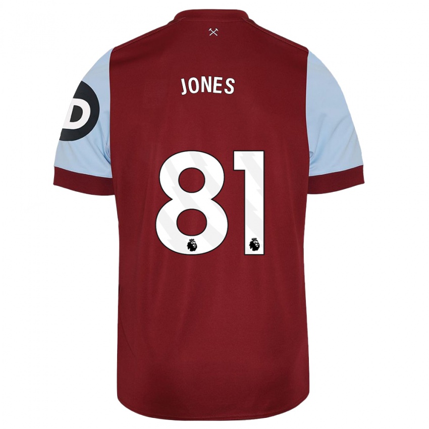 Niño Camiseta Liam Jones #81 Granate 1ª Equipación 2023/24 La Camisa Perú