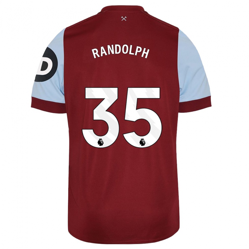 Niño Camiseta Darren Randolph #35 Granate 1ª Equipación 2023/24 La Camisa Perú