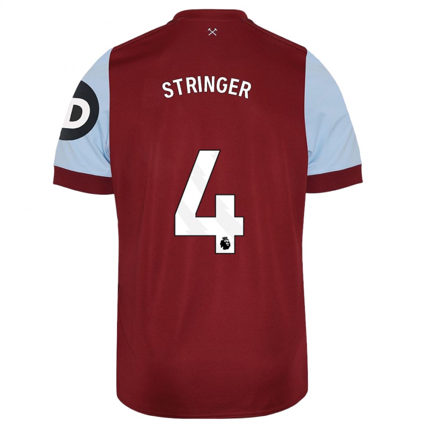 Niño Camiseta Abbey-Leigh Stringer #4 Granate 1ª Equipación 2023/24 La Camisa Perú