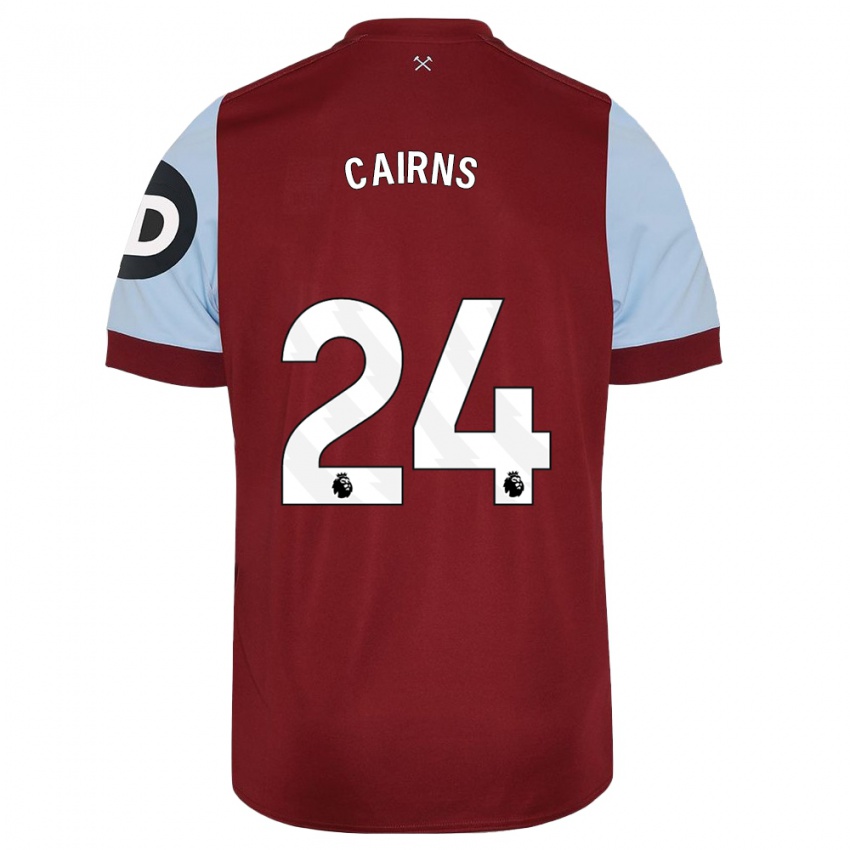 Niño Camiseta Brooke Cairns #24 Granate 1ª Equipación 2023/24 La Camisa Perú