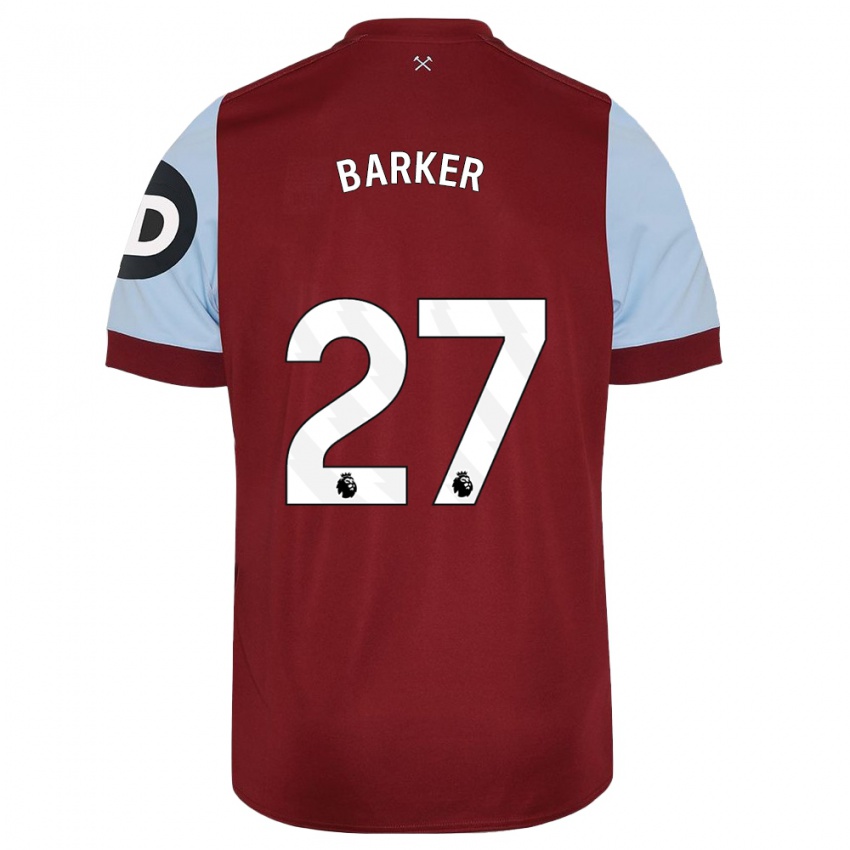 Niño Camiseta Maisy Barker #27 Granate 1ª Equipación 2023/24 La Camisa Perú