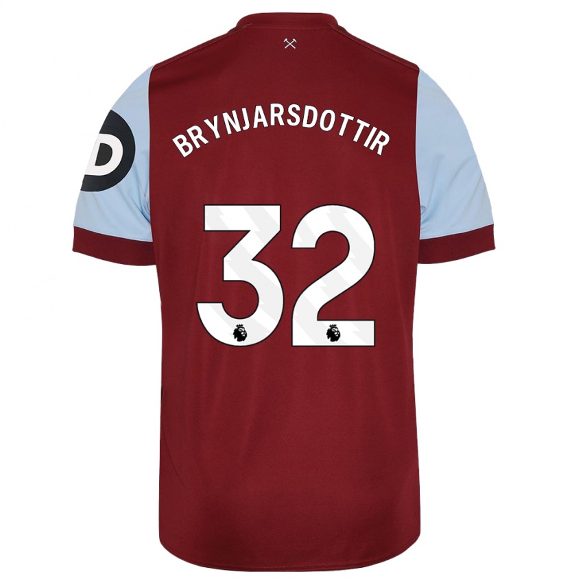 Niño Camiseta Dagný Brynjarsdottir #32 Granate 1ª Equipación 2023/24 La Camisa Perú