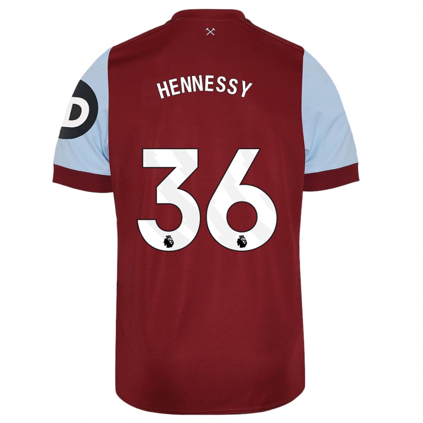 Niño Camiseta Alexandra Hennessy #36 Granate 1ª Equipación 2023/24 La Camisa Perú