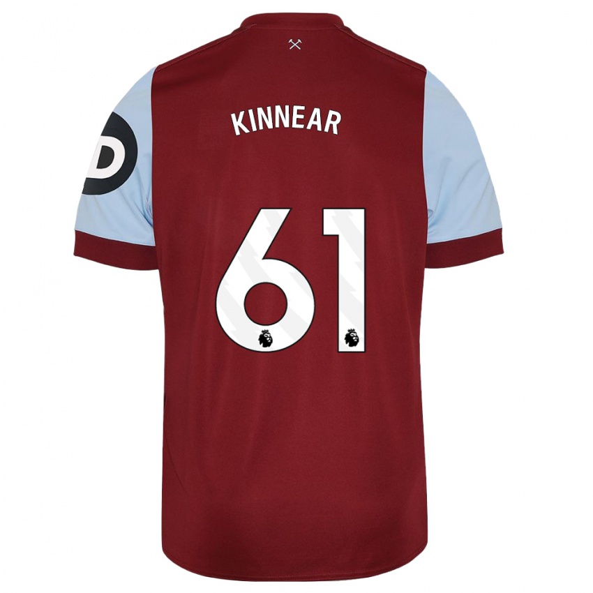 Niño Camiseta Brian Kinnear #61 Granate 1ª Equipación 2023/24 La Camisa Perú