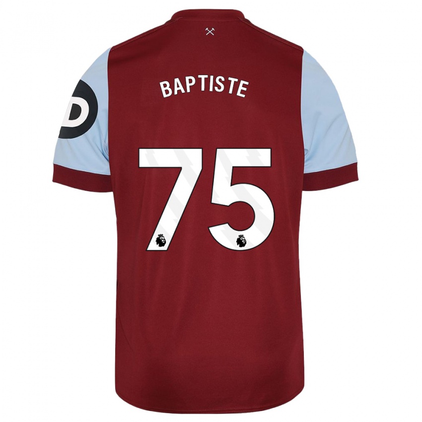 Niño Camiseta Jamal Baptiste #75 Granate 1ª Equipación 2023/24 La Camisa Perú