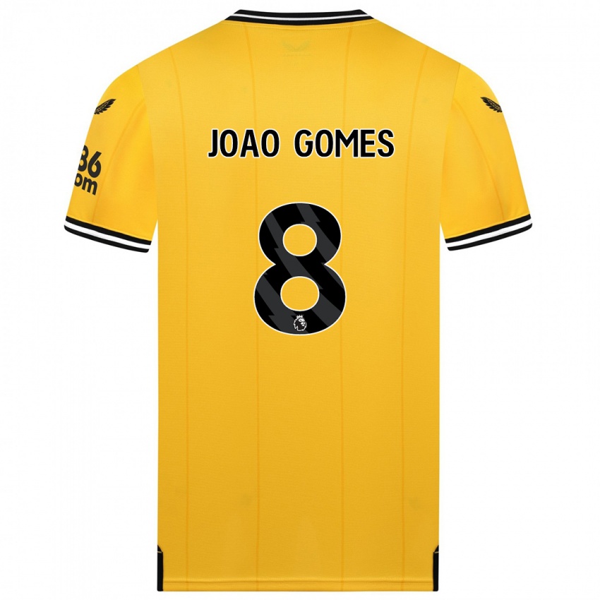 Niño Camiseta Joao Gomes #8 Amarillo 1ª Equipación 2023/24 La Camisa Perú