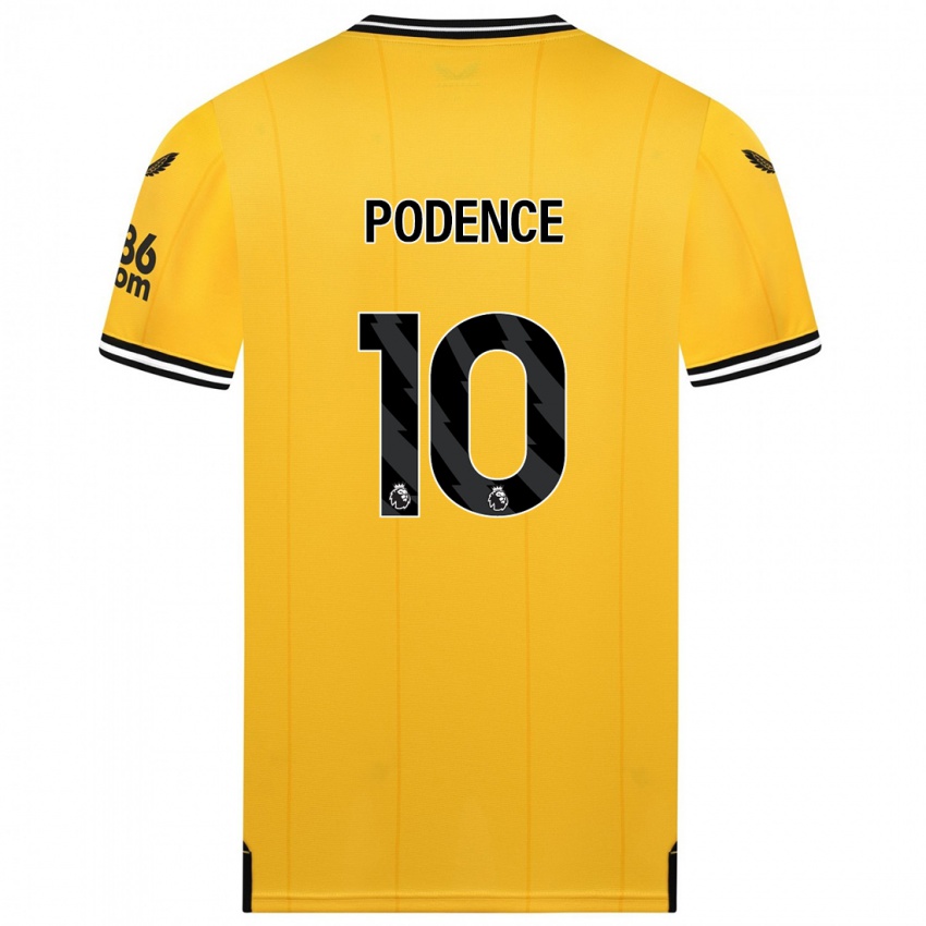 Niño Camiseta Daniel Podence #10 Amarillo 1ª Equipación 2023/24 La Camisa Perú