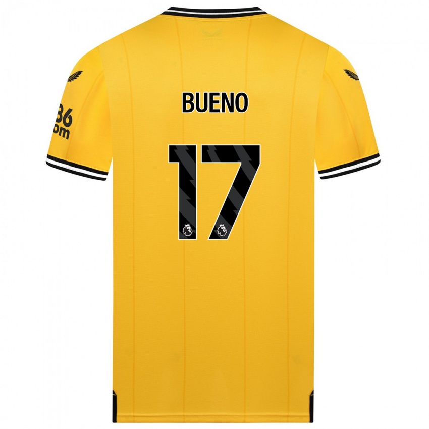 Niño Camiseta Hugo Bueno #17 Amarillo 1ª Equipación 2023/24 La Camisa Perú