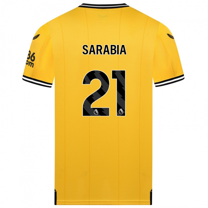 Niño Camiseta Pablo Sarabia #21 Amarillo 1ª Equipación 2023/24 La Camisa Perú