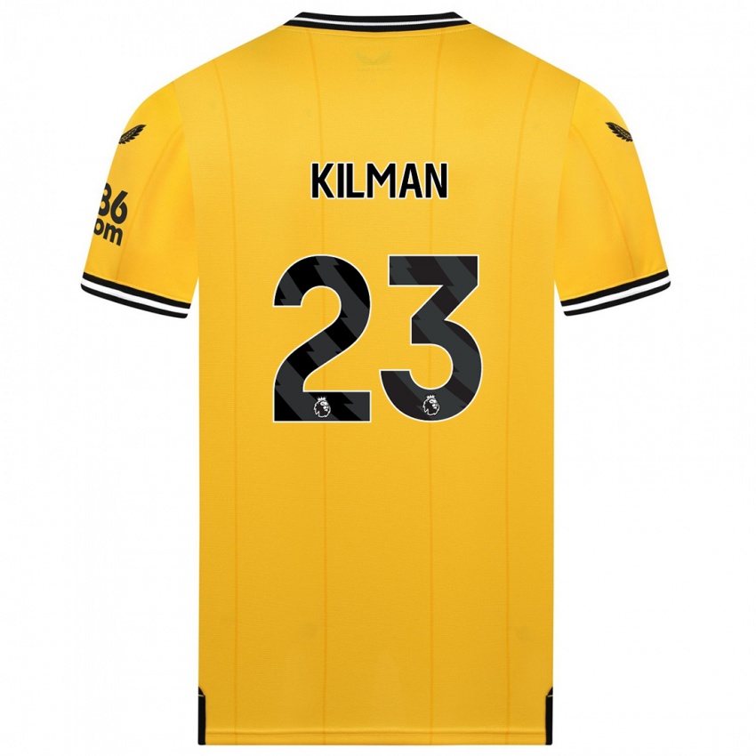 Niño Camiseta Max Kilman #23 Amarillo 1ª Equipación 2023/24 La Camisa Perú