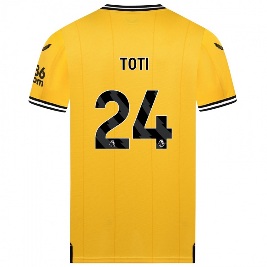 Niño Camiseta Toti #24 Amarillo 1ª Equipación 2023/24 La Camisa Perú