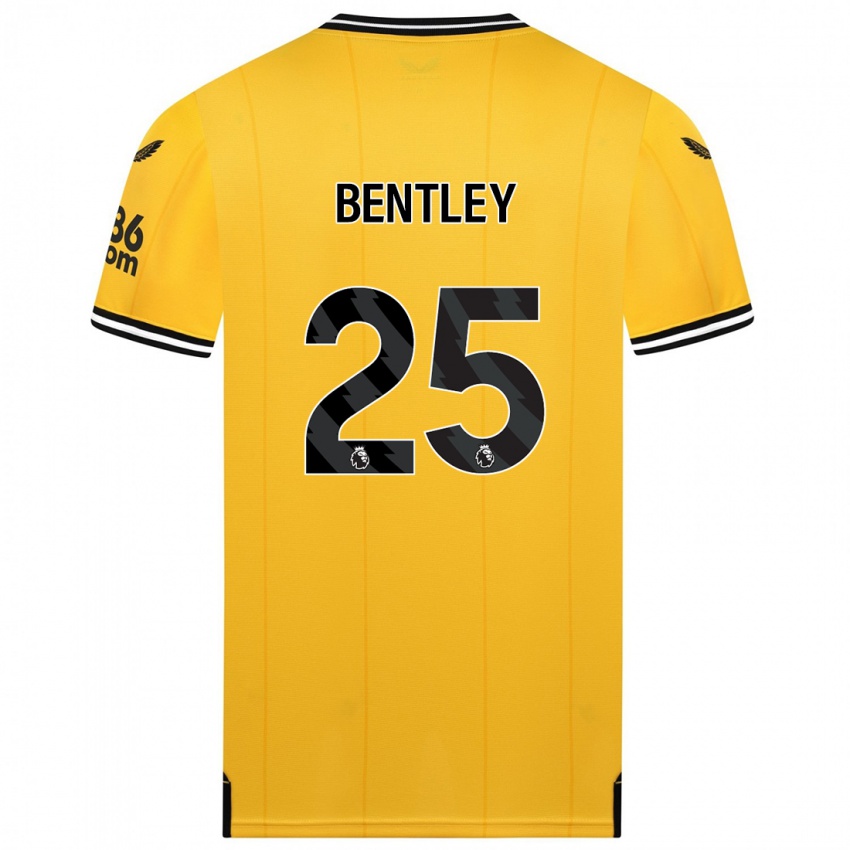 Niño Camiseta Daniel Bentley #25 Amarillo 1ª Equipación 2023/24 La Camisa Perú