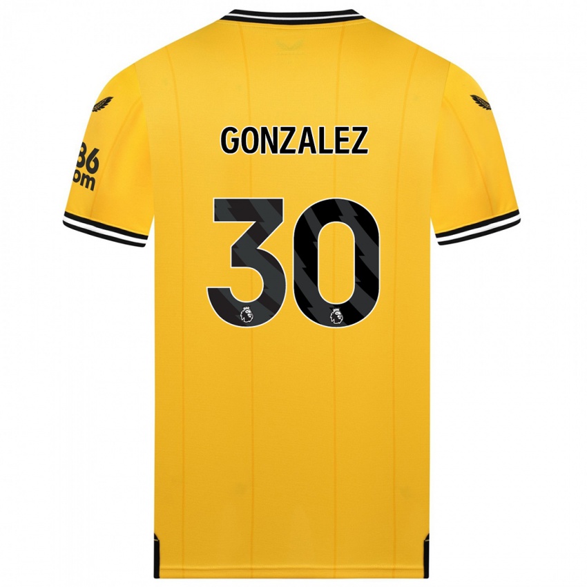 Niño Camiseta Enso González #30 Amarillo 1ª Equipación 2023/24 La Camisa Perú