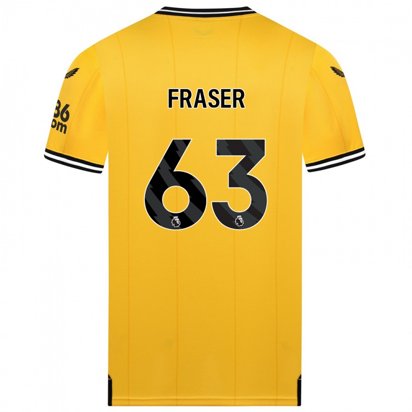 Niño Camiseta Nathan Fraser #63 Amarillo 1ª Equipación 2023/24 La Camisa Perú